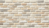 Beige and white brick wallpaper design file showing detailed texture and natural shadowing