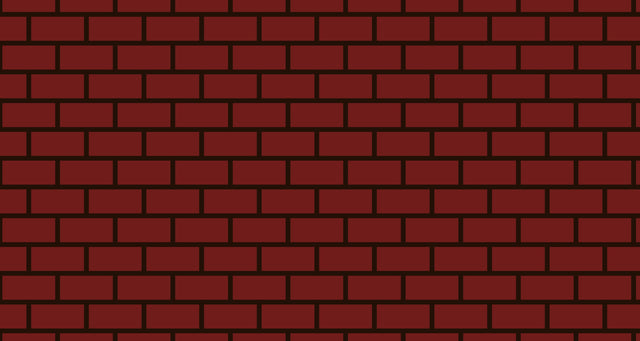 Red brick wallpaper mural showcased in a modern living room with gray sofa and minimal decor