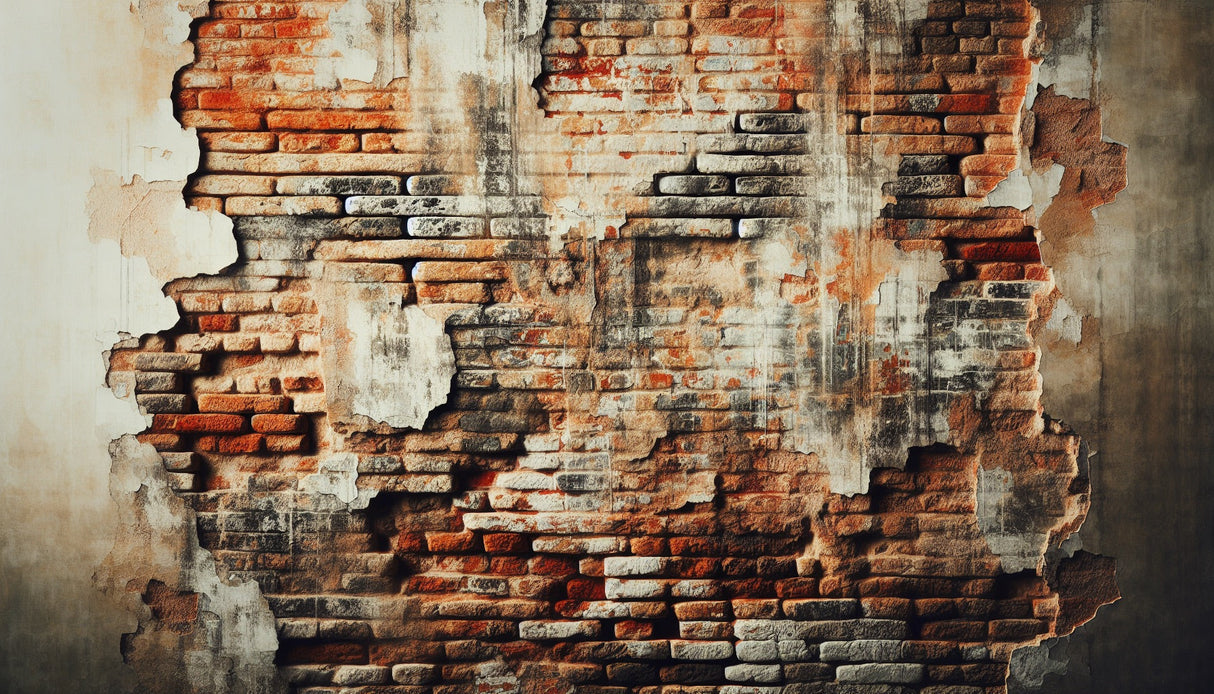 Brick wall design file showing detailed distressed texture and authentic weathered pattern
