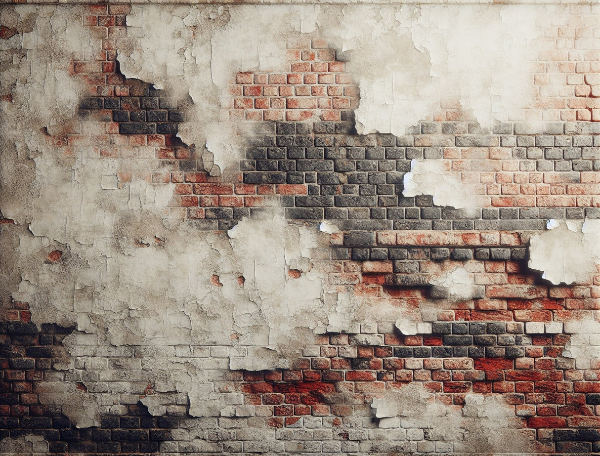 Distressed brick wall design file showing detailed texture and weathered finish pattern