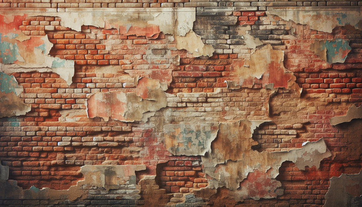 Brick wall design file showing detailed terracotta tones and weathered ...