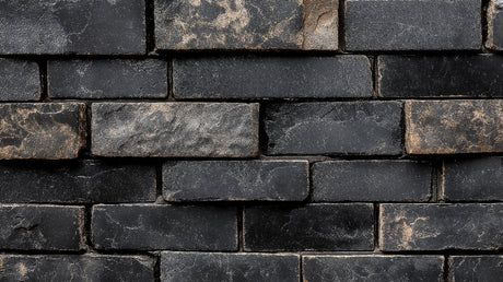 Black stone texture wallpaper design file showing detailed brick pattern and rich dark tones