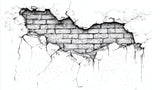 Exposed brick wallpaper design file showing detailed texture and weathered effect pattern