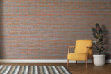 3D brick wall mural creating cozy atmosphere in industrial style bedroom