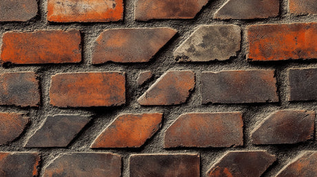 Terracotta brick wallpaper design file showing detailed texture and pattern