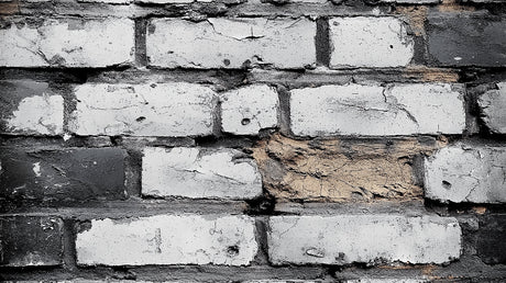 White industrial brick wallpaper design file showing detailed texture and mortar lines