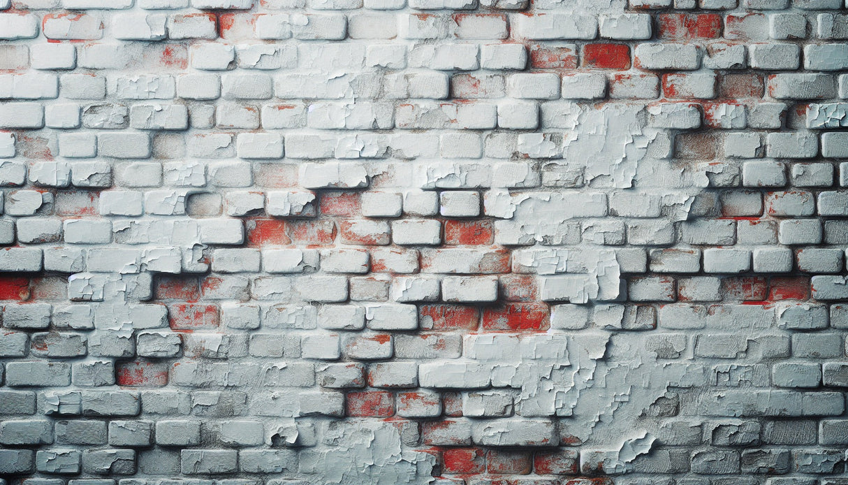 White and red brick wallpaper design file showing detailed texture and weathered effect pattern