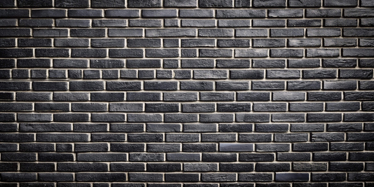Design file of black brick wallpaper pattern showing detailed texture and grout lines