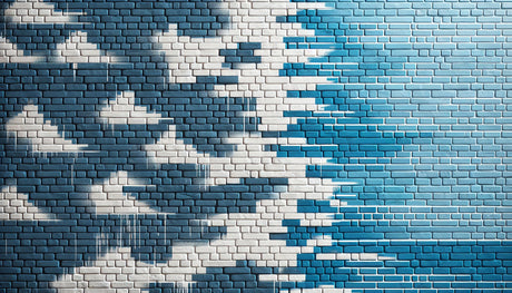Blue and white brick pattern design file showing detailed gradient texture and shadowing effects
