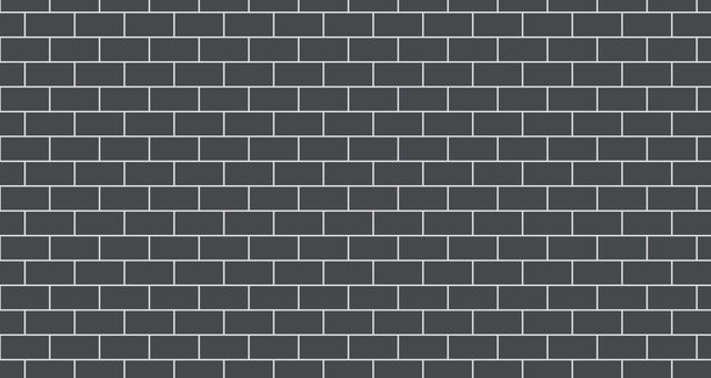Modern grey brick wallpaper creating an industrial feel in a stylish living room with minimal furniture