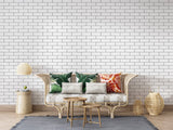 Industrial brick wallpaper featured in minimalist bedroom with urban appeal