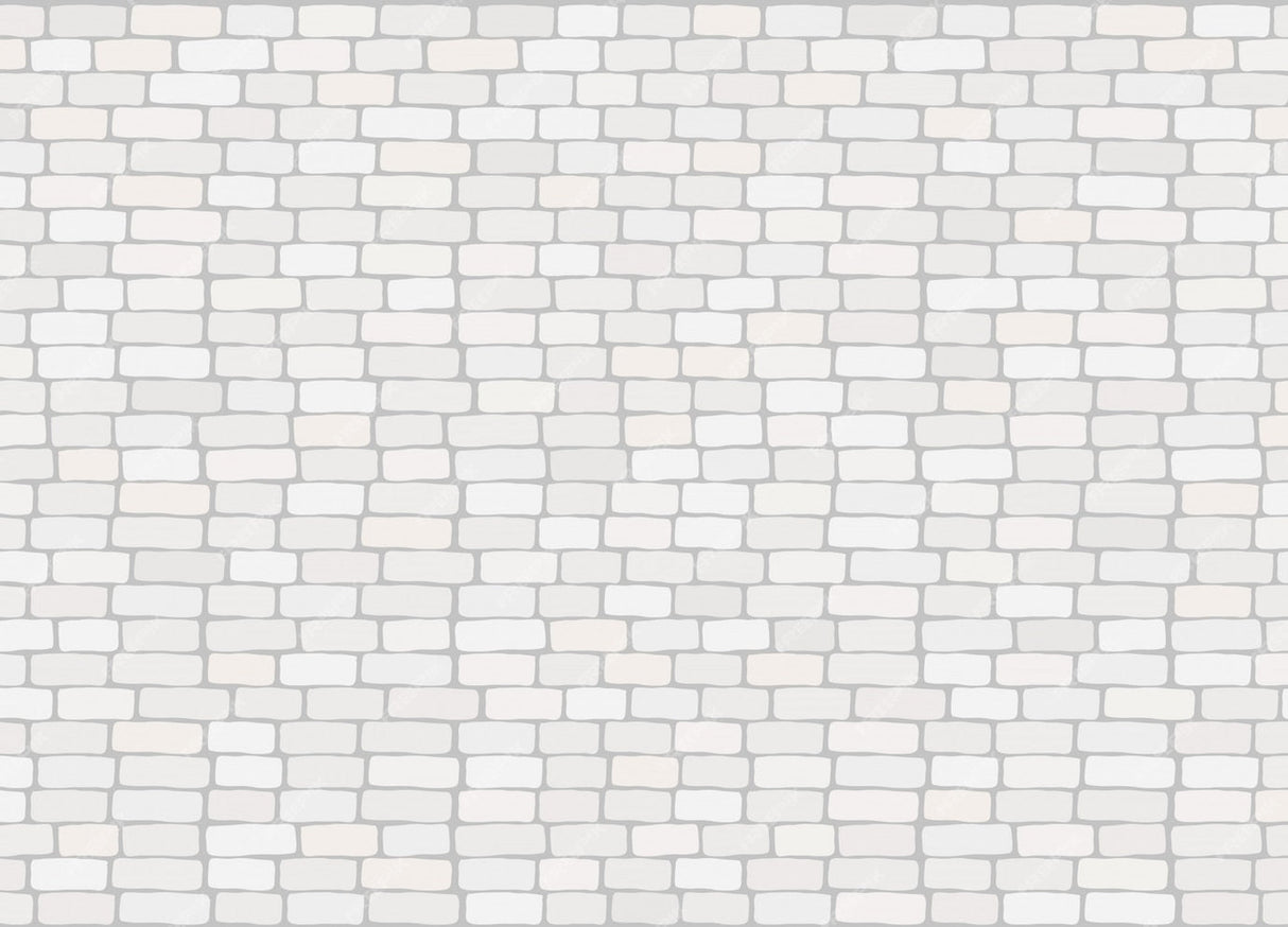White brick wall pattern design file showing detailed stone texture and subtle shadows
