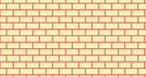 Yellow and coral geometric brick pattern design file showing detailed modern wall mural pattern