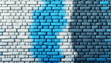 Urban blue brick wallpaper design file showing detailed gradient pattern and texture