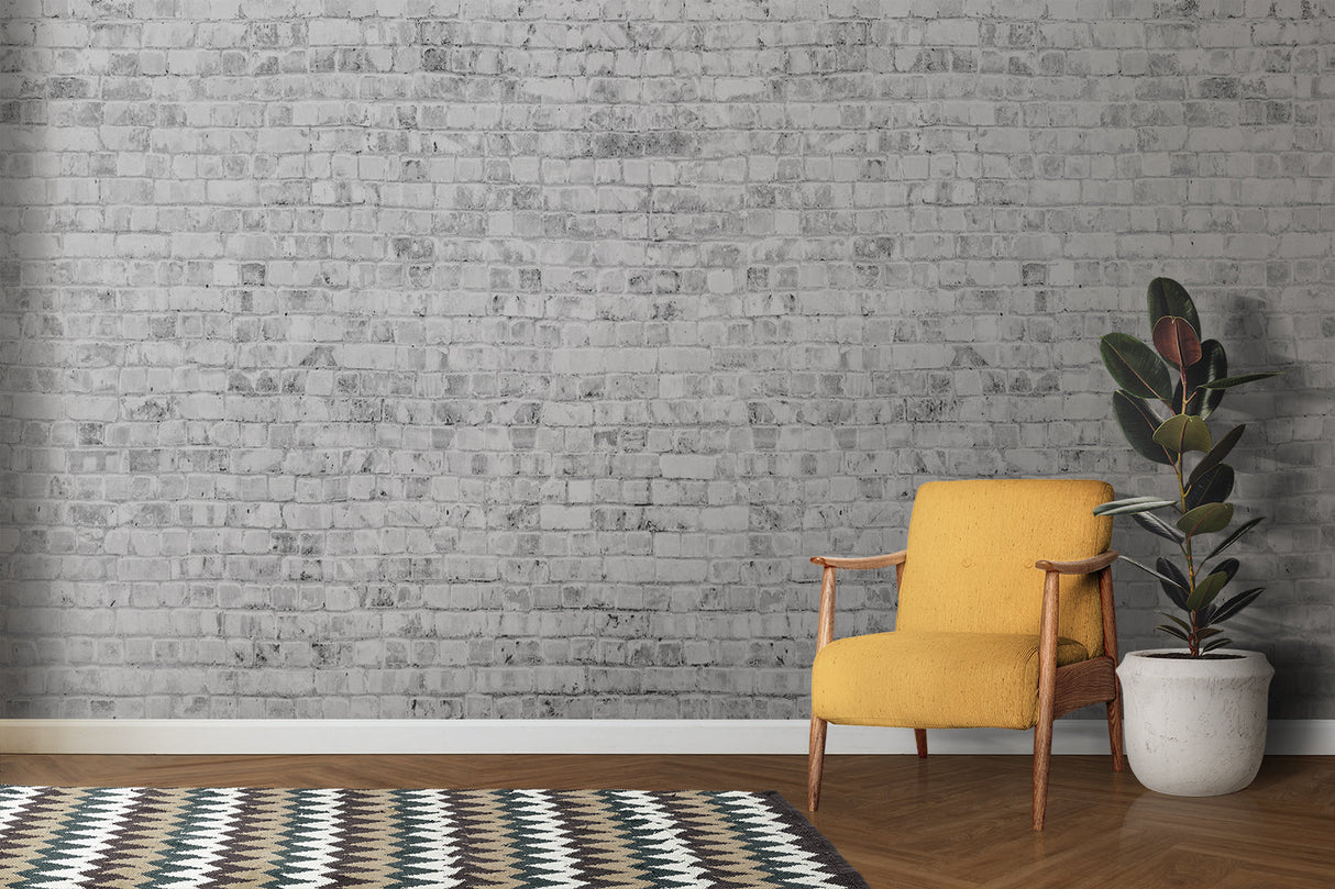 Textured brick mural adding depth to modern kitchen design