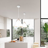 Modern Pendant Light  Leather Strap Aluminum Shade - Product example