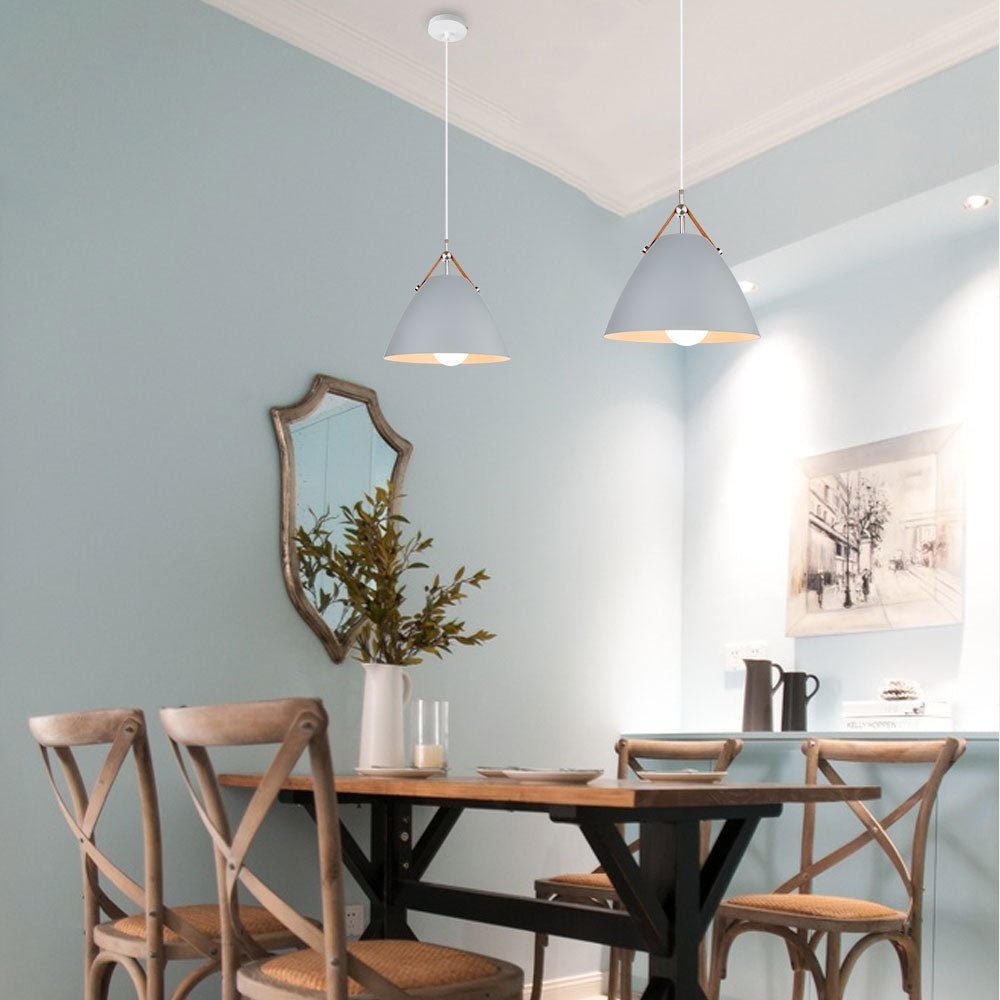 Modern Pendant Light  Leather Strap Aluminum Shade - Product detail 4