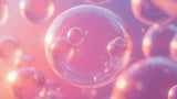 Bubble wallpaper design file showing detailed iridescent spheres pattern on pink gradient background