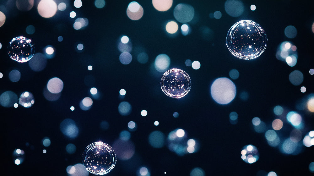 Magical bubble wallpaper design file showing detailed pattern of glowing spheres and constellations