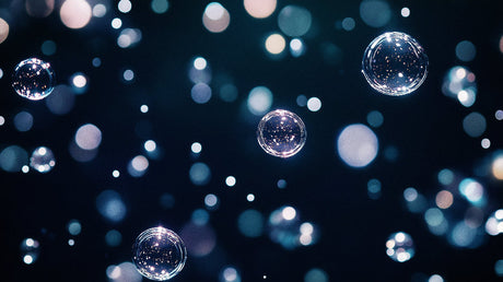 Magical bubble wallpaper design file showing detailed pattern of glowing spheres and constellations