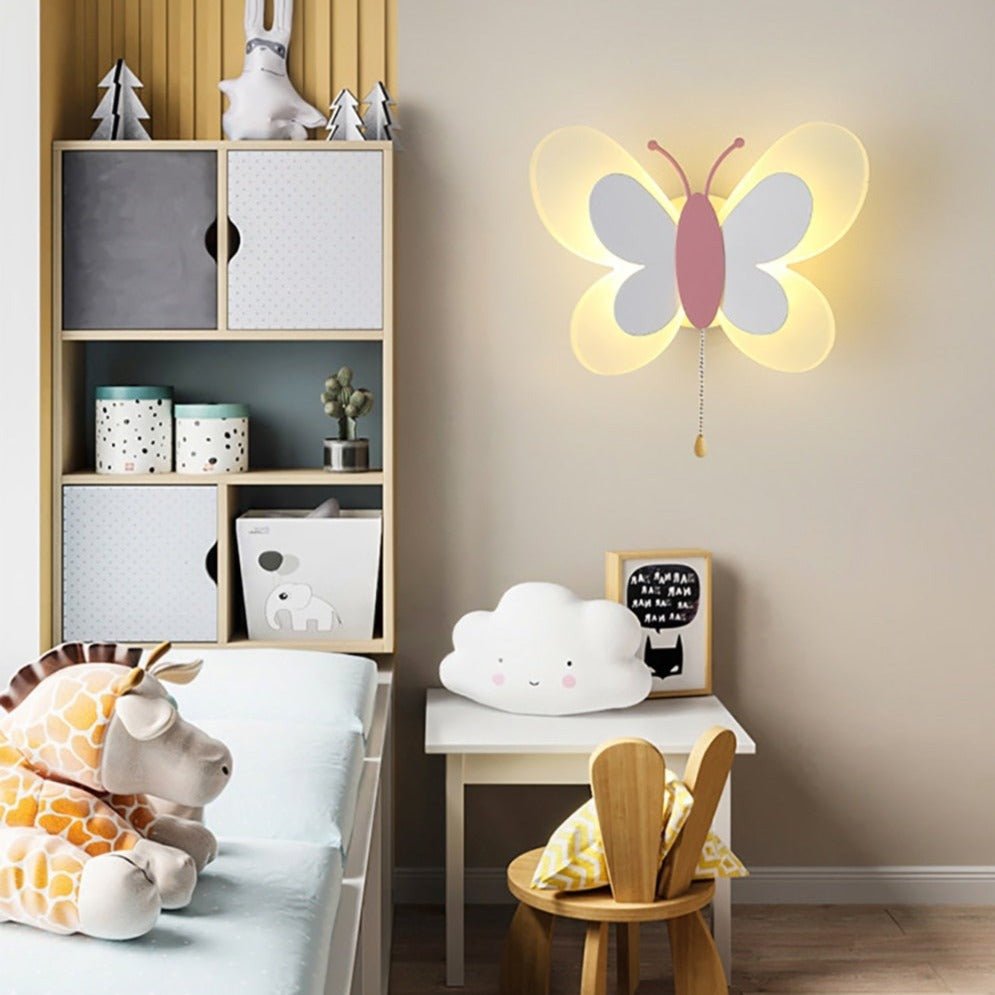 Butterfly Wall Light  White  Pink LED Design - Product detail 10