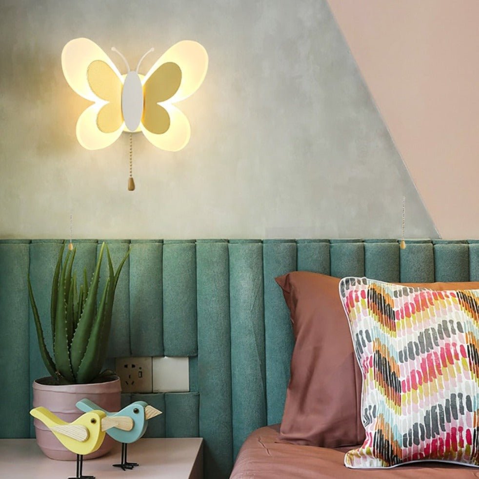 Butterfly Wall Light  White  Pink LED Design - Product detail 6