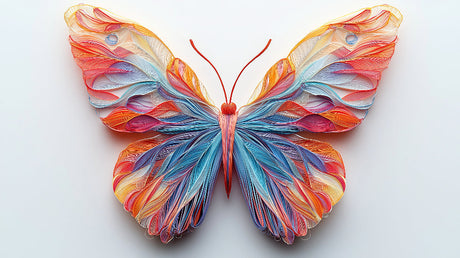 3D Butterfly Wallpaper design file showing intricate textured pattern and color transitions