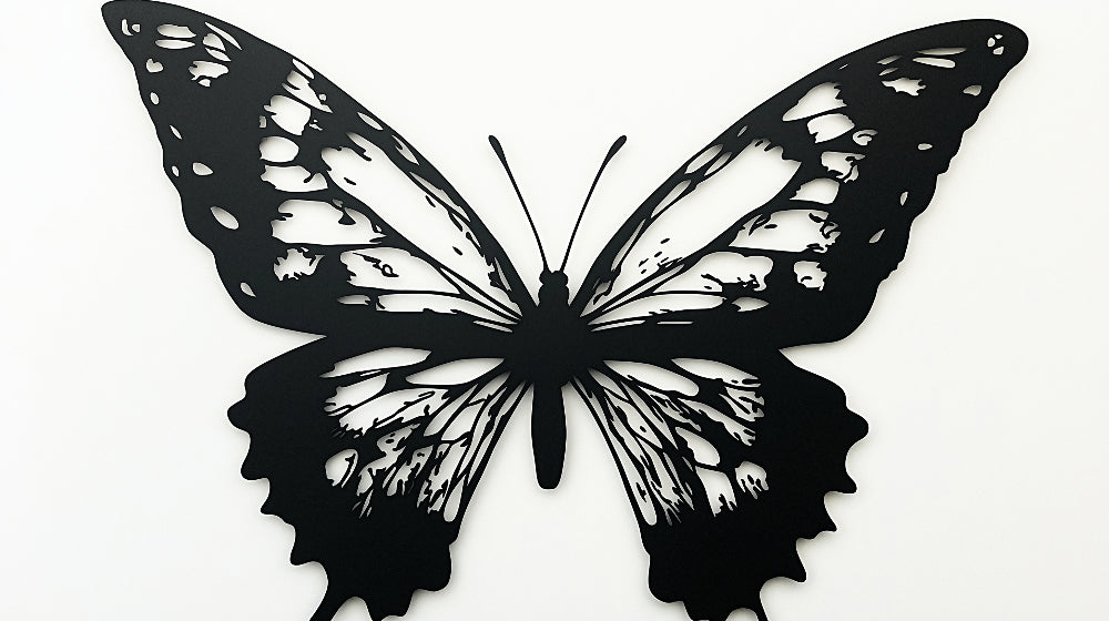 Black butterfly wallpaper design file showing intricate silhouette pattern