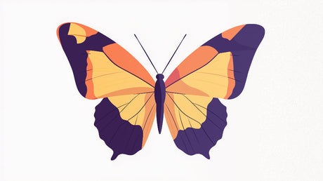 Geometric Butterfly Wallpaper design file showing modern purple and yellow pattern