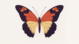 Butterfly Wallpaper design file showing detailed orange and gold pattern on white background