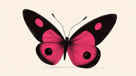 Butterfly Wallpaper design file showing detailed pink and black pattern on beige background