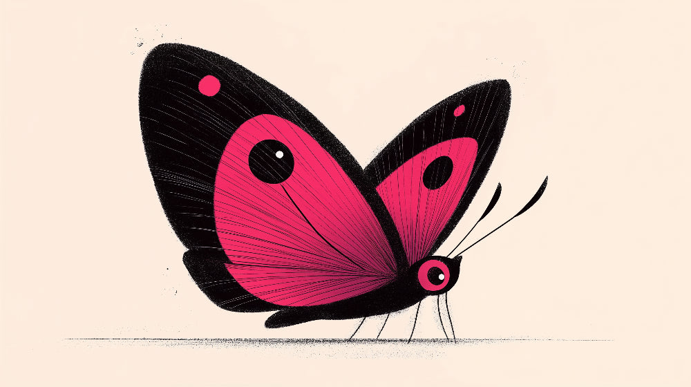 Butterfly Wallpaper design file showing detailed pink and black pattern on beige background