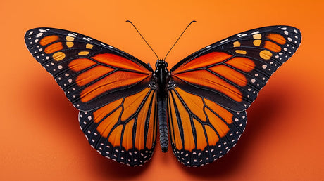 Butterfly wall mural design file showing detailed orange and black monarch pattern