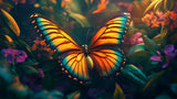 Butterfly Wallpaper design file showing detailed wing pattern and vibrant color palette