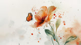 Butterfly and floral watercolor design file showing delicate pattern details