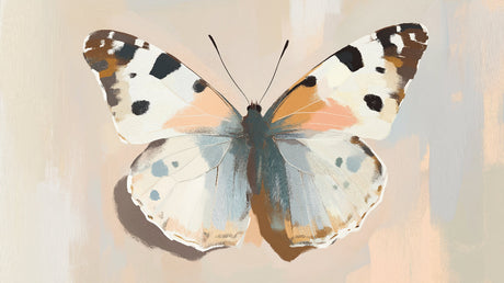 Watercolor butterfly wallpaper design file showing detailed wing pattern and artistic nature elements