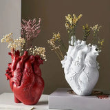 Anatomical Heart Vase  Red Ceramic Flower Holder - Product example