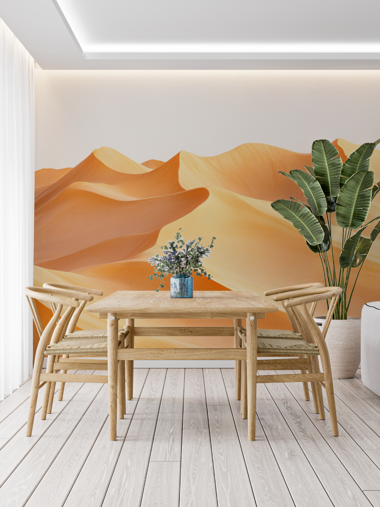 Desert Mural Wallpaper | Golden Sand Dunes Landscape
