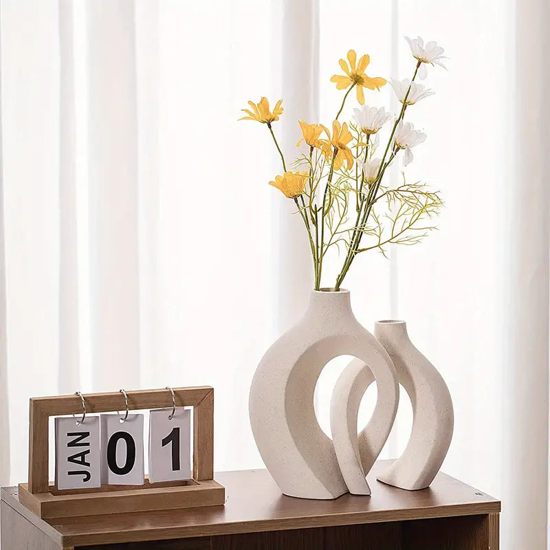 Modern Ceramic Vase  Minimalist Sculptural Design - Detailed view