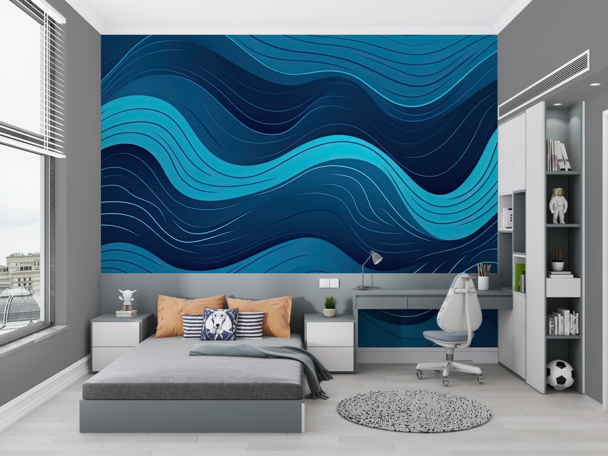 Superhero Mural Wallpaper | Dynamic Comic Book Action Scene