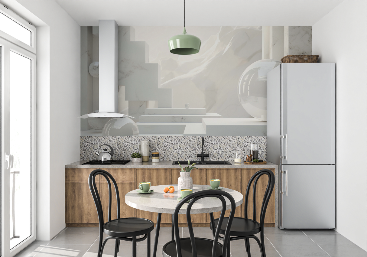 Marble Mural Wallpaper | Modern 3D Geometric Design
