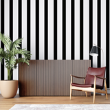 Striped Mural Wallpaper | Modern Black and White Design