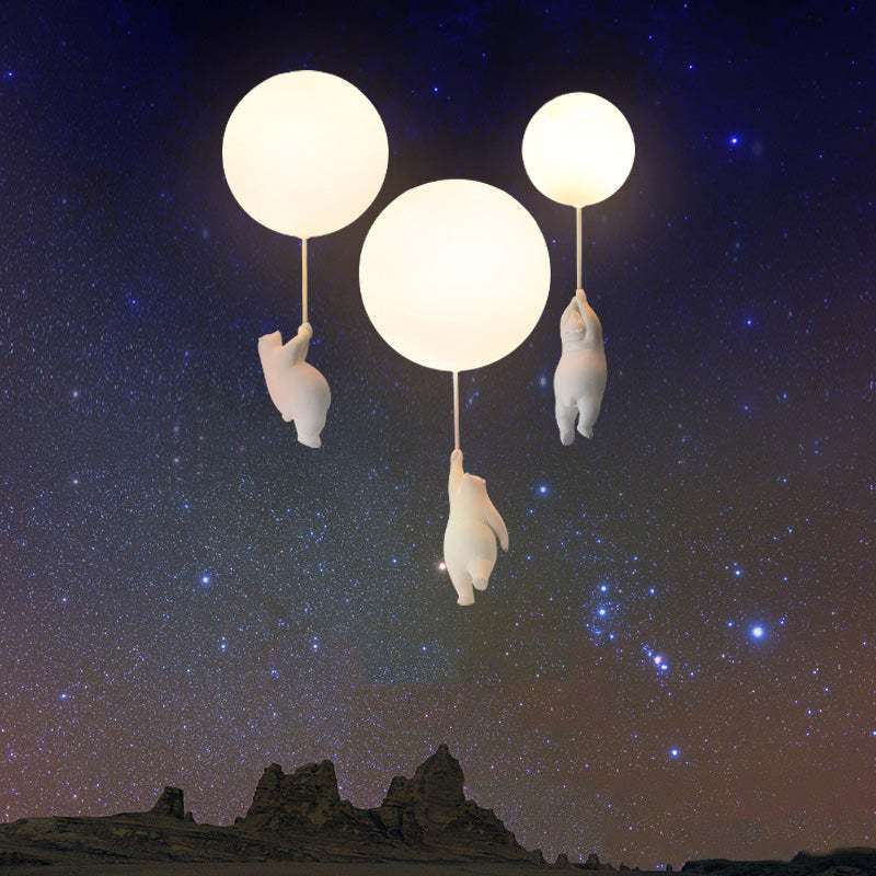 Kids Balloon Wall Light  Flying Bear Design - Product example