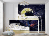 Dragon Mural Wallpaper | Mystical Night Sky Scene