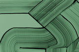 Abstract Mural Wallpaper | Modern Green Geometric Lines