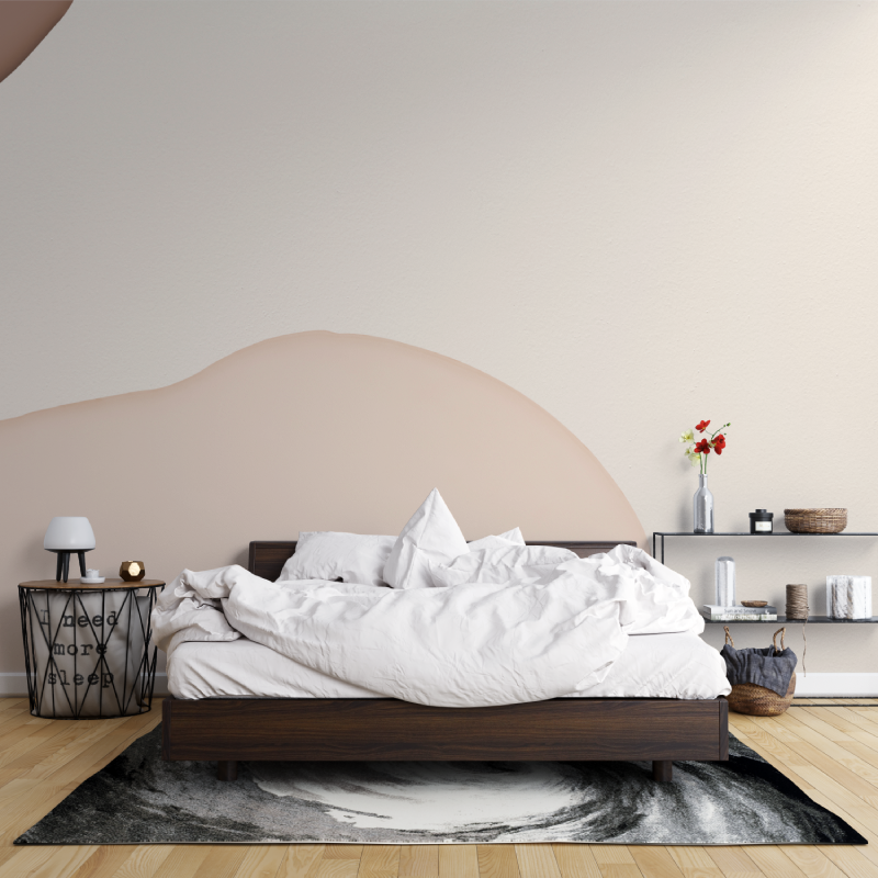 Abstract Mural Wallpaper | Curved Beige Arch Design