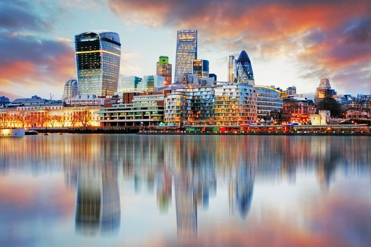 City Mural Wallpaper | London Skyline at Sunset