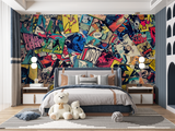 Comic Book Mural Wallpaper | Dynamic Pop Art Collage