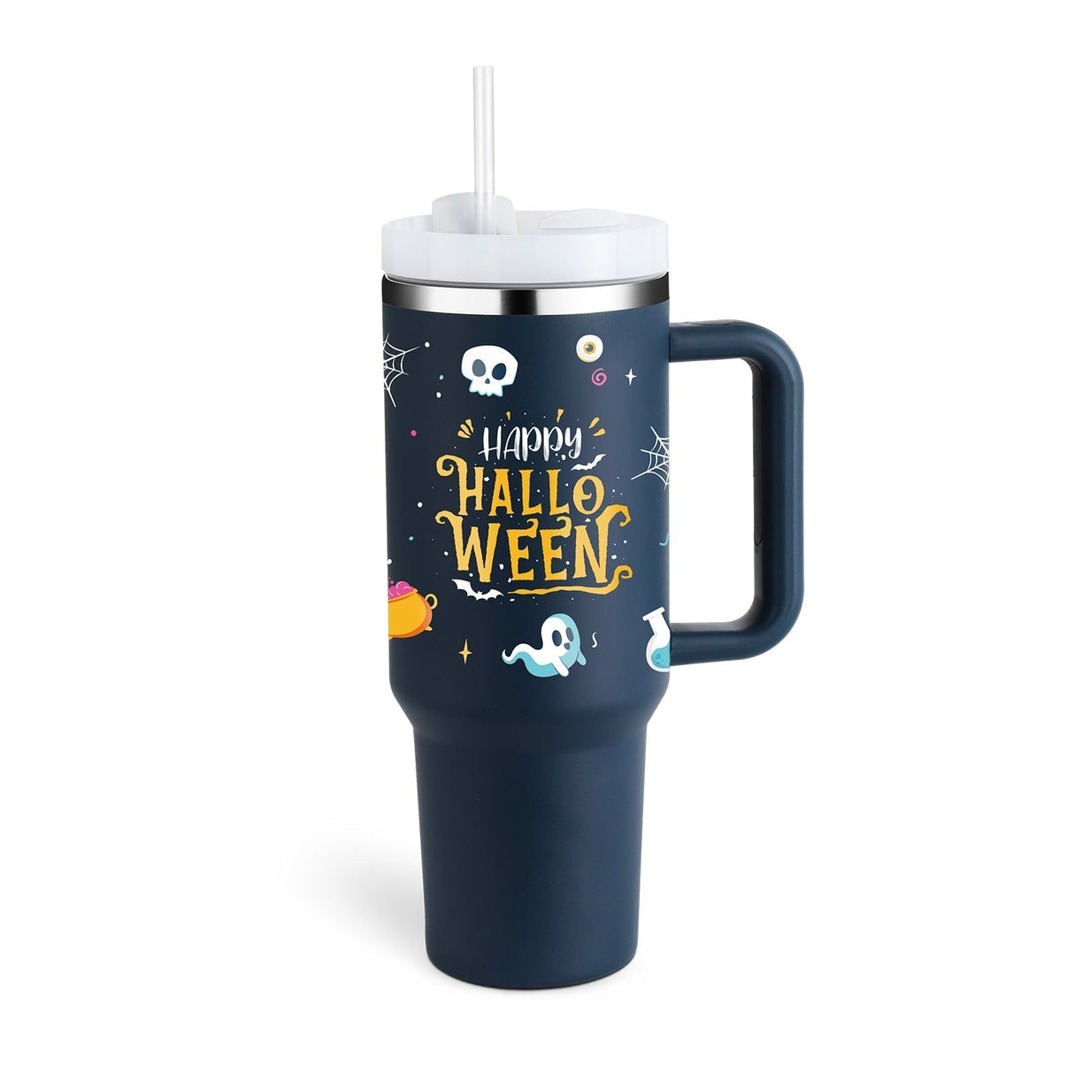 Insulated Travel Mug  Leopard Print Design with Handle  Straw - Product detail 27