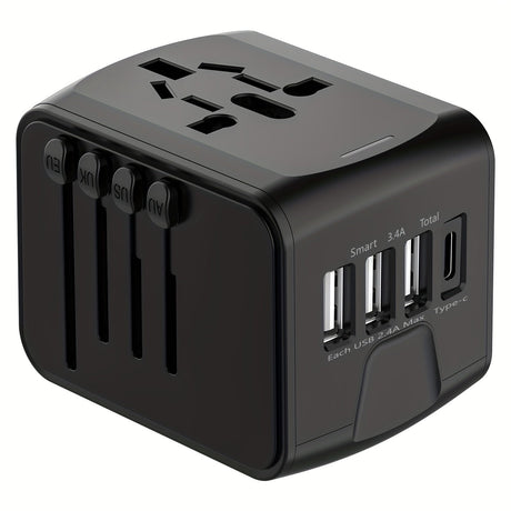 Universal Travel Adapter  4 USB Ports With Type-C Global Charging - Product detail 7